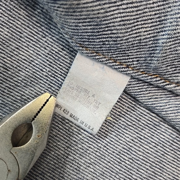 VTG 80s Levi's Men 42 Denim Trucker Vest Blue Cut Off 70506 Pockets 0216 Red Tab - Picture 8 of 12